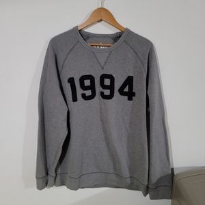 Old Navy 1994 Sweatshirt pull on crew neck Gray White Women's XL